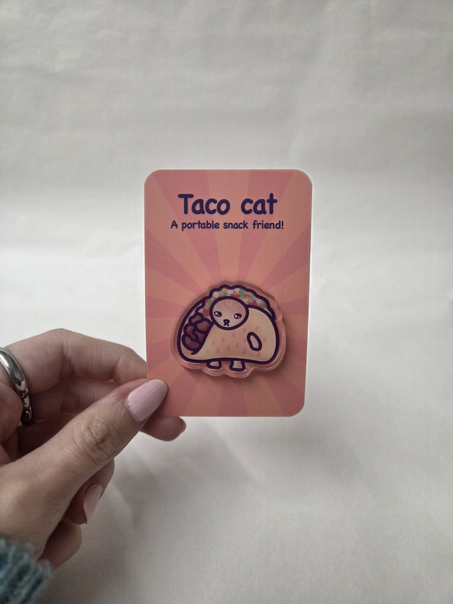 Taco Cat 100% Recycled Acrylic Pin Badge - ST-024