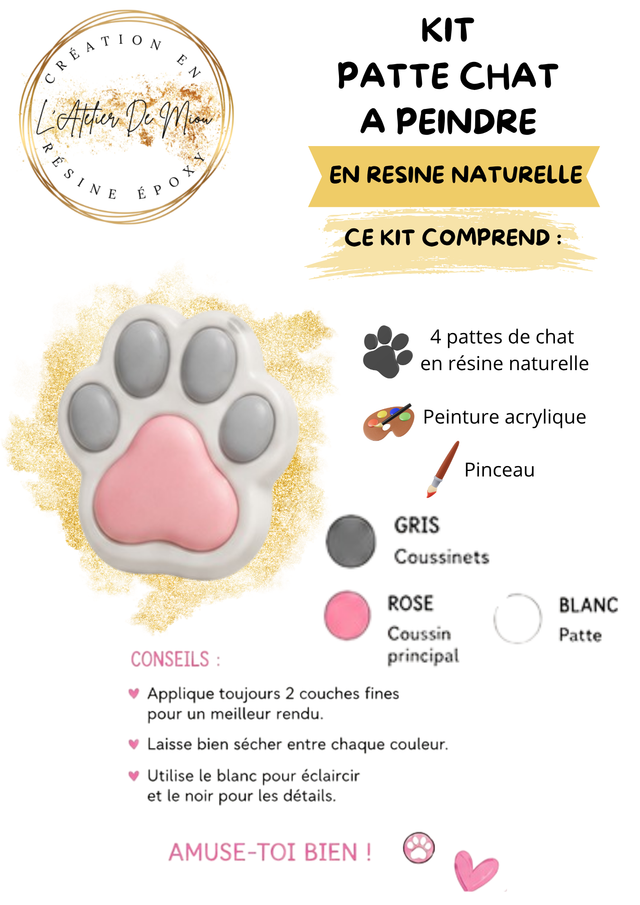 Kit de Peinture Pattes De Chat