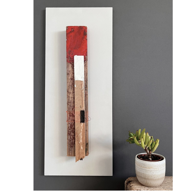 Red Top - 3D abstract wall sculpture