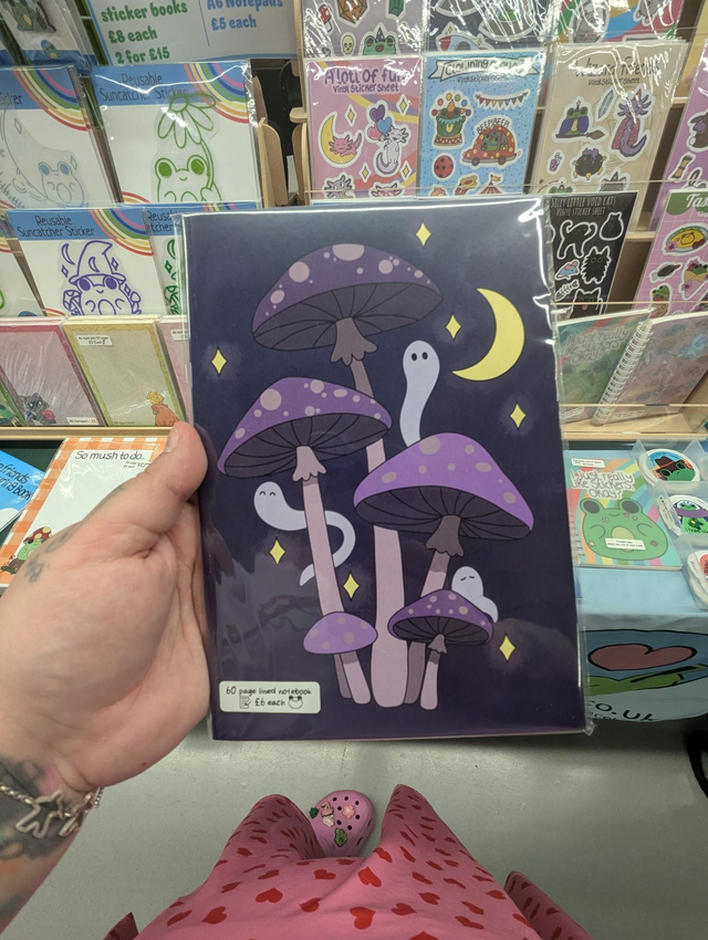 Night-time ghosties A5 notebook