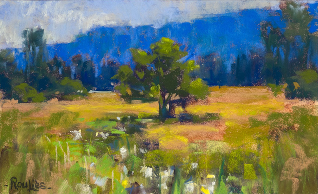 Arbre et pré en vallée du Cern