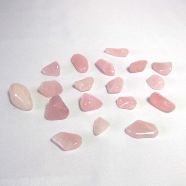 Rose quartz tumble stones