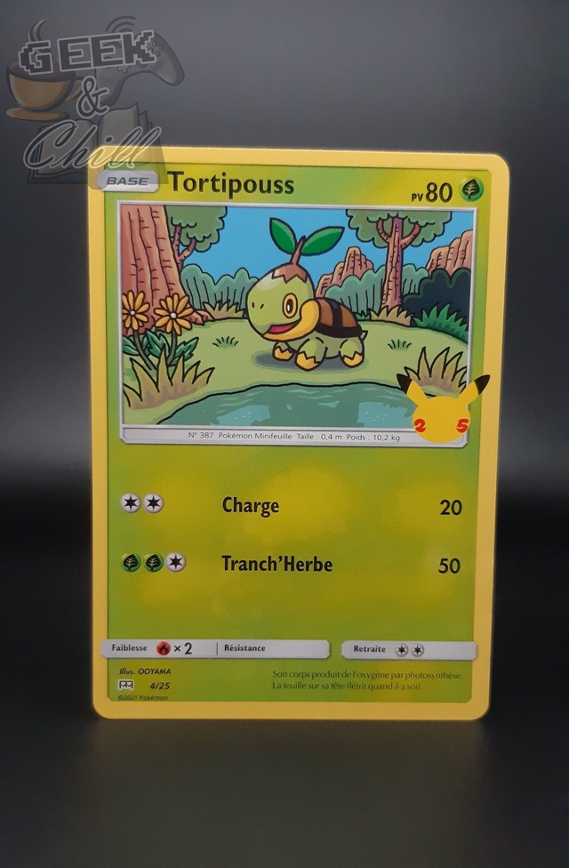 Carte Pokémon - 25th Anniversaire - Promo McDo 2021 - Tortipouss