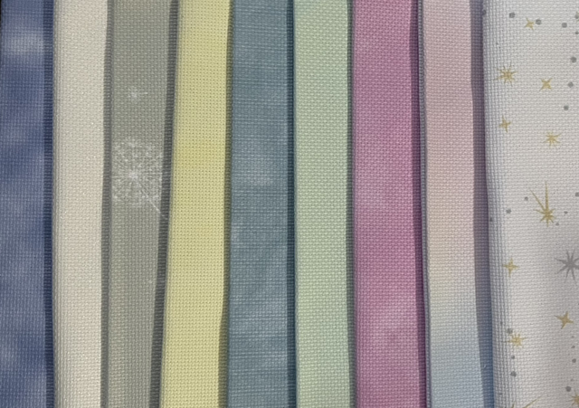 9 piece bundle of 14ct Aida