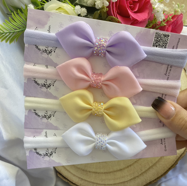 Bandeau bébé triangle avec strass