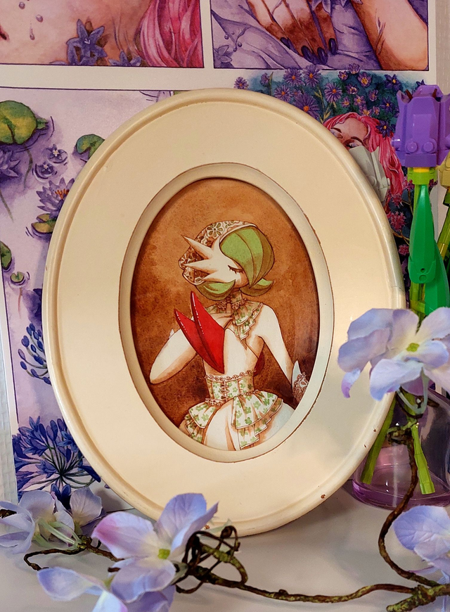 Aquarelle originale Elegante Gardevoir Pokemon