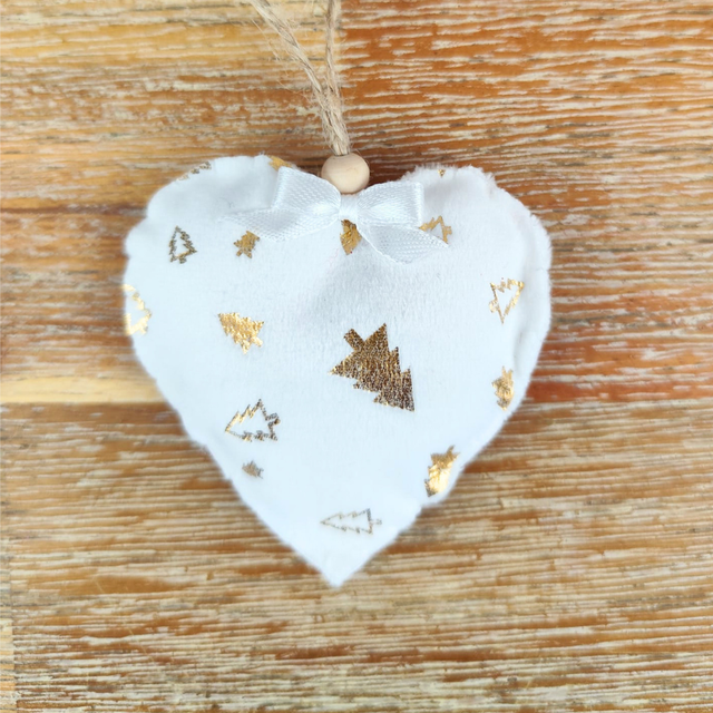 Suspension Coeur &quot;Petits sapins&quot;