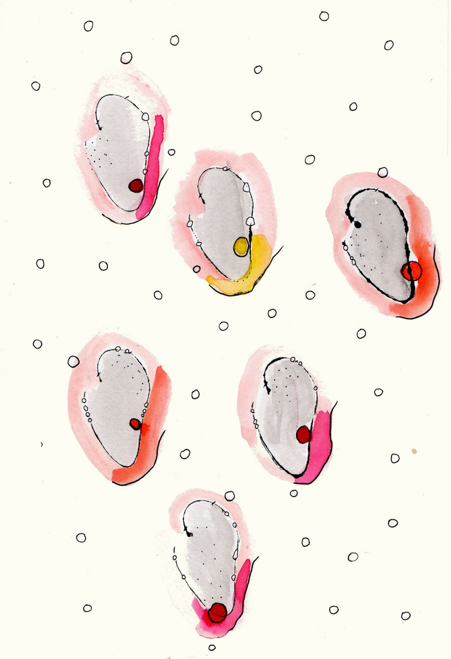 Encre originale et unique pour le livre « Les comptines du week-end ». Titre : Y'a plus de place et puis c'est tout !