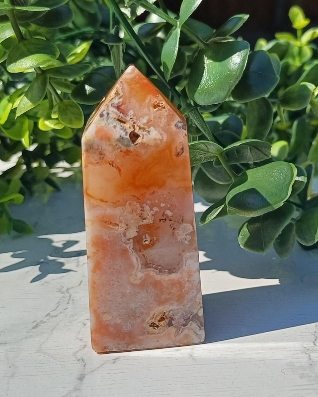 Carnelian and Flower Agate Tower 2