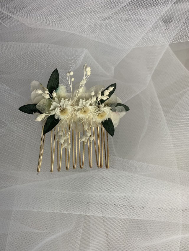 Peigne fleuri mariage