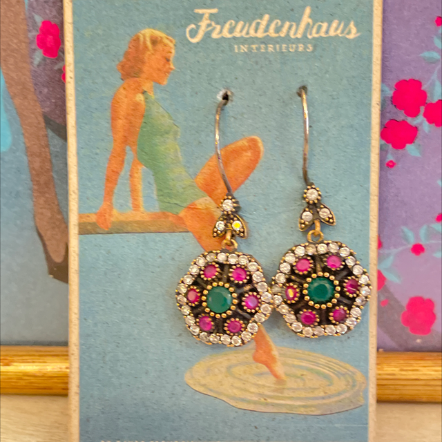  Rubin Ohringe 925er Silber