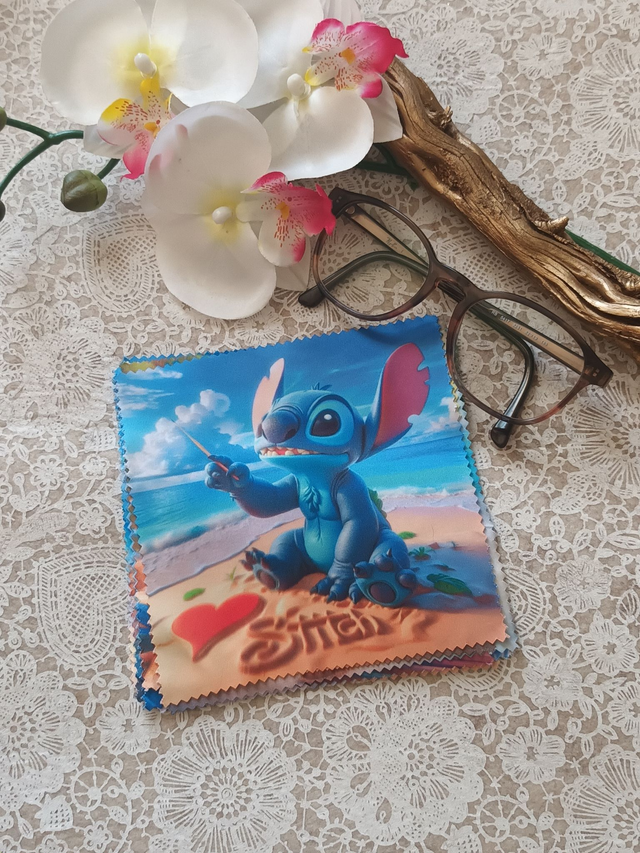 Chiffon Microfibre I LOVE Stitch Plage 