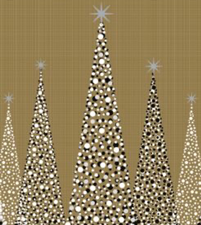 XCB14 Gold Trees - Pack of 8 Charity Cards