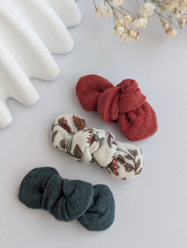 Lot de barrettes noeud Romie