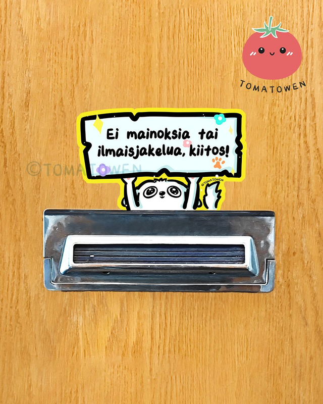 Mailbox vinyl waterproof sticker: white dog