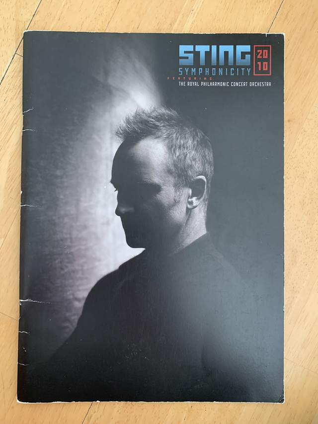 Sting, Tour Programme 2010 Symphonicity - Royal Philharmonic Concert Orchestra