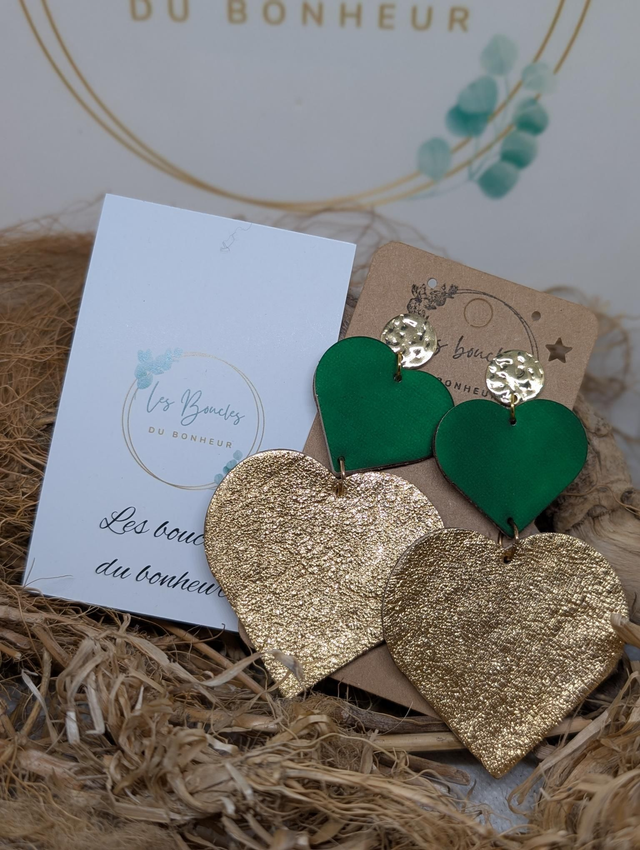 Boucles d&#039;oreilles Marie Laure ml033 doré vert