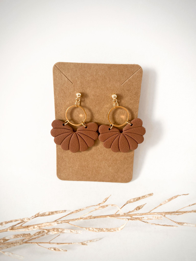 Boucles d'oreilles Clochette / caramel