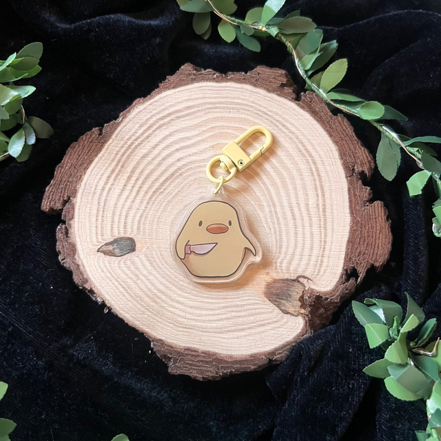 Llavero pollo con cuchillo