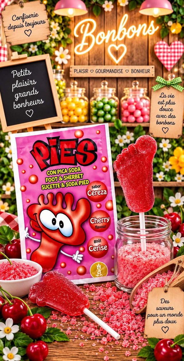 sucette cerise