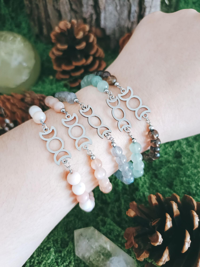 BRACELET - TRIPLE MOON (personnalisable)