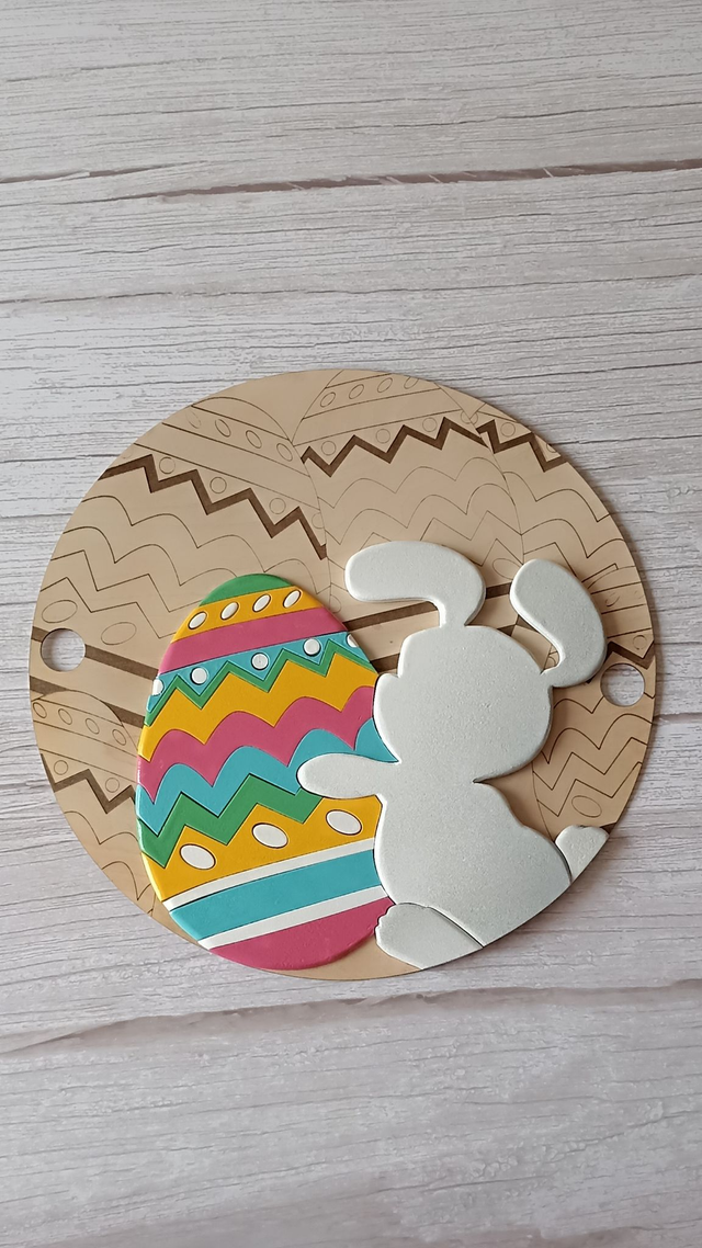 Décor LAPIN de PAQUES- pour Message CréActif Personnalisé