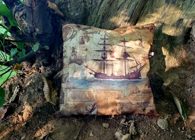 Coussin décoratif vieux gréement 