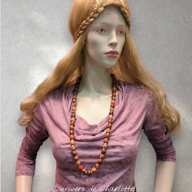 "Esprit Bohème" - Collier/Bracelet de perles en bois