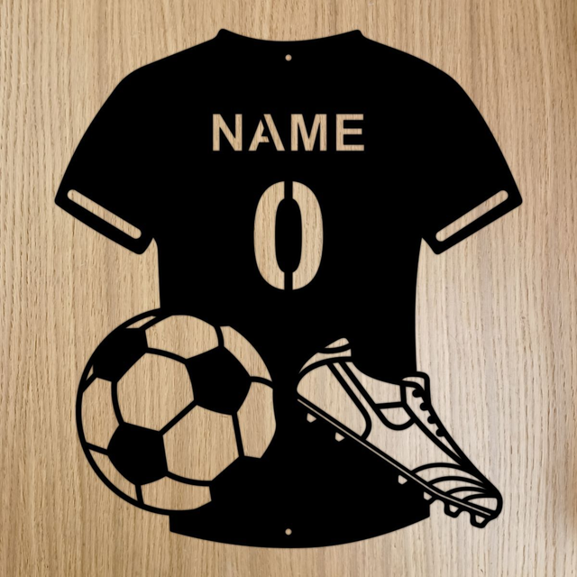 Custom Personalised Steel Football Shirt Plaque
