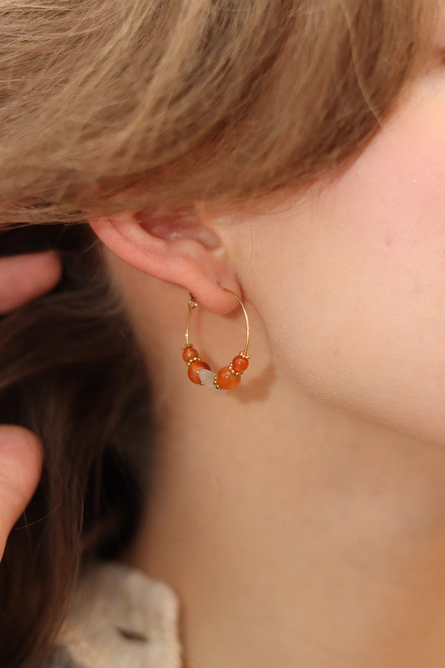 Créoles Ostara - Cornaline