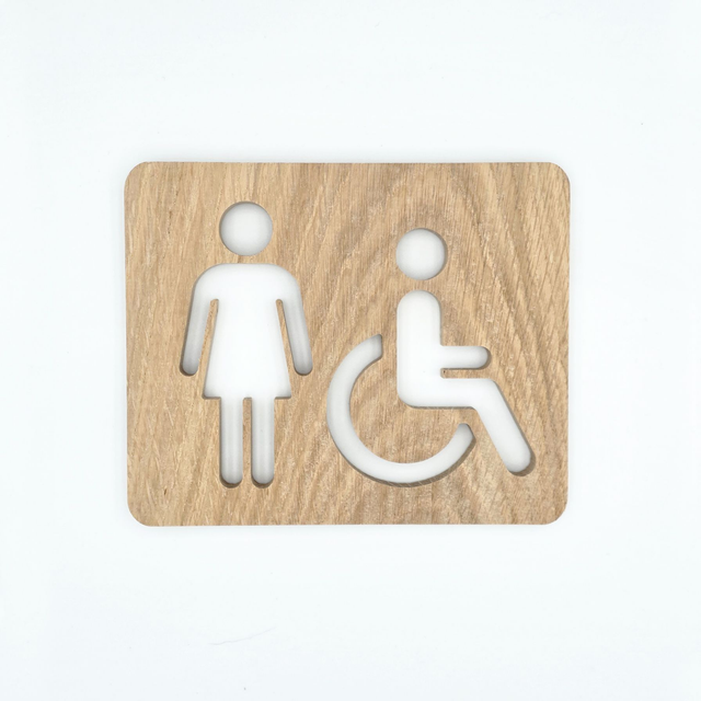 Plaque de porte pour vos toilettes femmes PMR