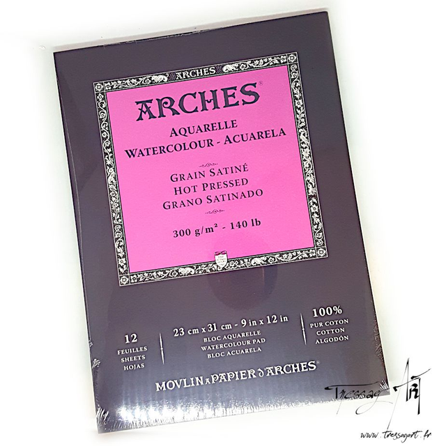 ARCHES - PAPIER AQUARELLE 23*31 CM GRAIN SATIN - CA063