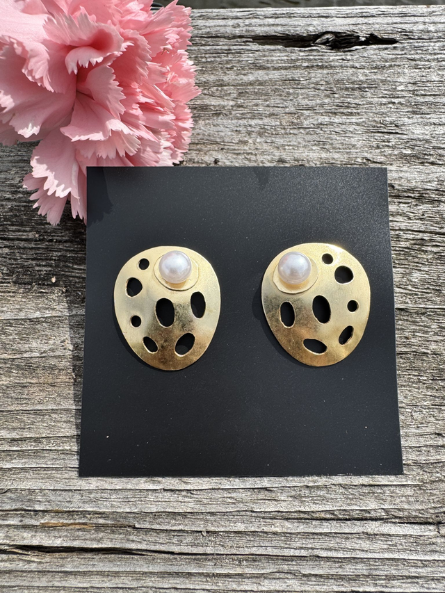 Lotus stem inspired earrings 