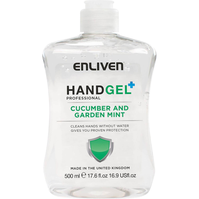 Hand gel, Enliven Professional Hand Gel Cucumber and Garden Mint 500ml