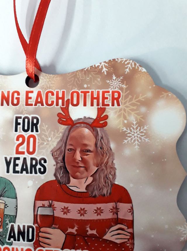 Personalised Double Sided Christmas Decoration