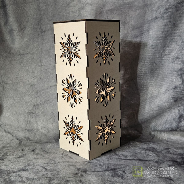 Schneeflocken-Windlicht