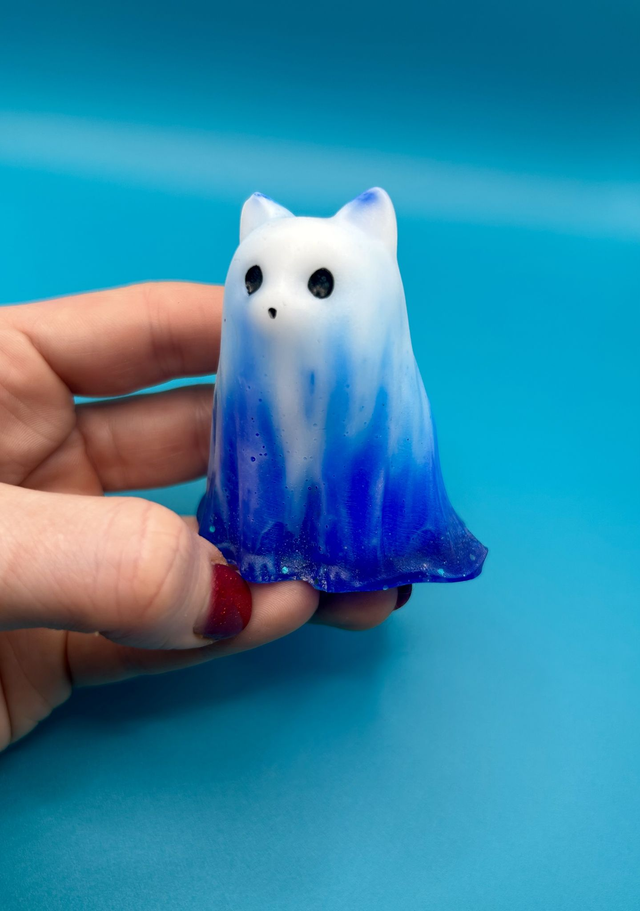 Cat Ghost Resin Ornaments - Various Colours - Ghost Cat