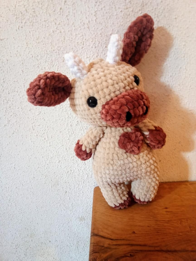 Vache velours Caramel 