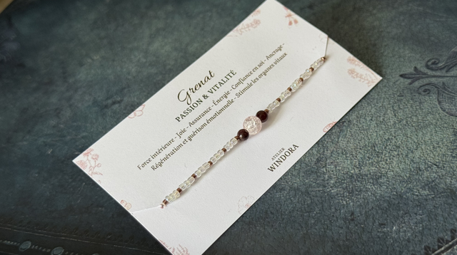 Bracelet élastique | Grenat 4