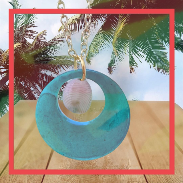 Pendentif mer grain de café 