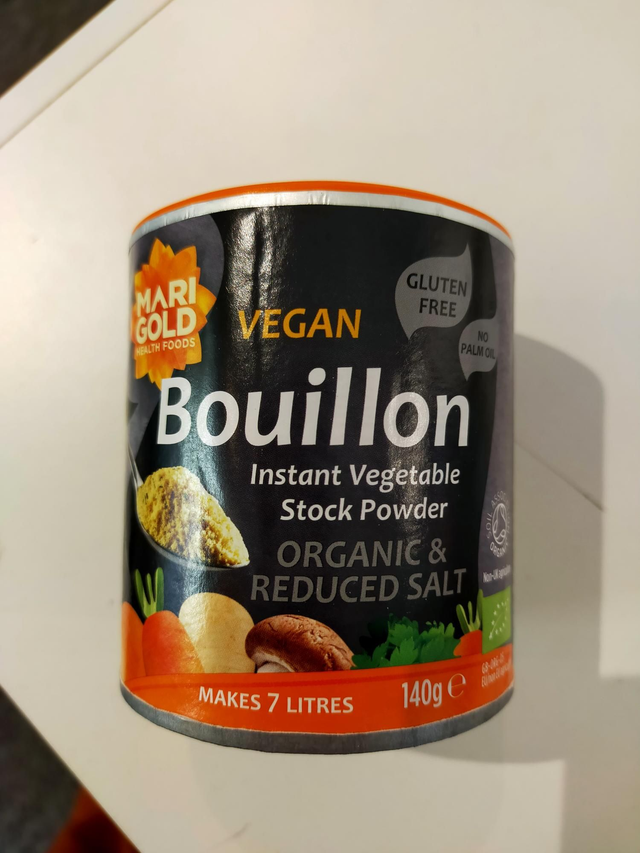 Organic Vegan Bouillon Powder, Gluten-Free, Less Salt 140g (Marigold) 92530