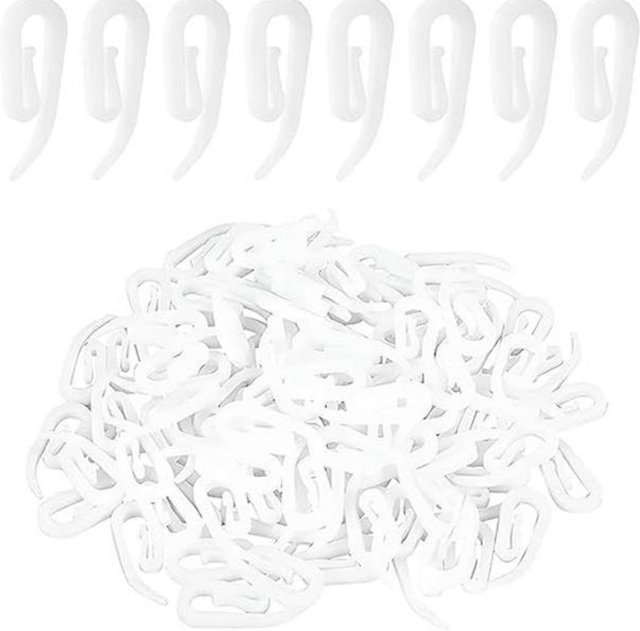 White Plastic Curtain Hooks | Hooks For Pencil Pleat Curtains