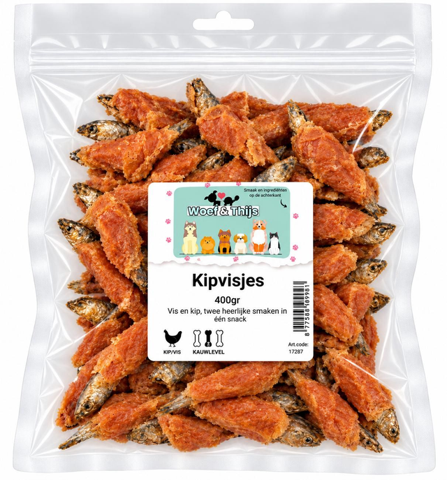Kipvisjes 400gr