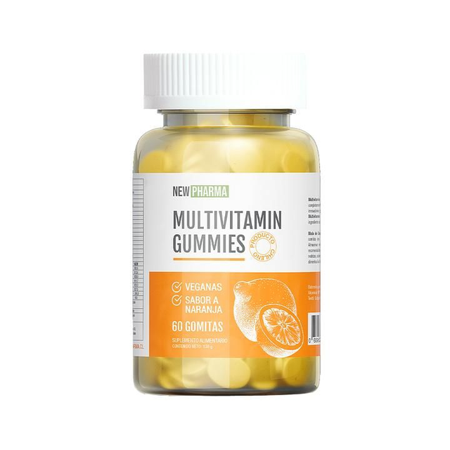 Multivitamínico Newpharma Gomitas Naranja 60 Unidades – Vitaminas A, B, C y E