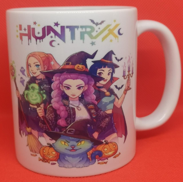 Custom Unofficial Printed K-Pop Demon Hunters Halloween Huntrix 11oz Boxed Mug. 