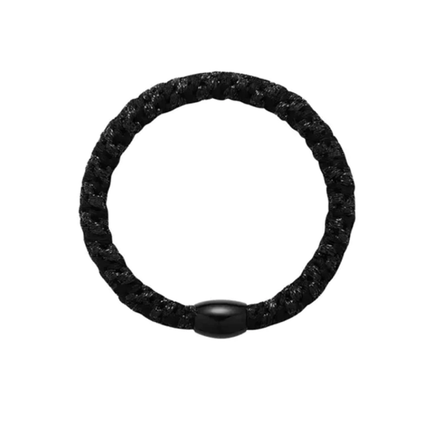 Haarelastiekjes 5-pack Black Silver