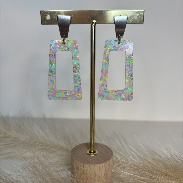 Boucles d’oreilles paillettes colorées