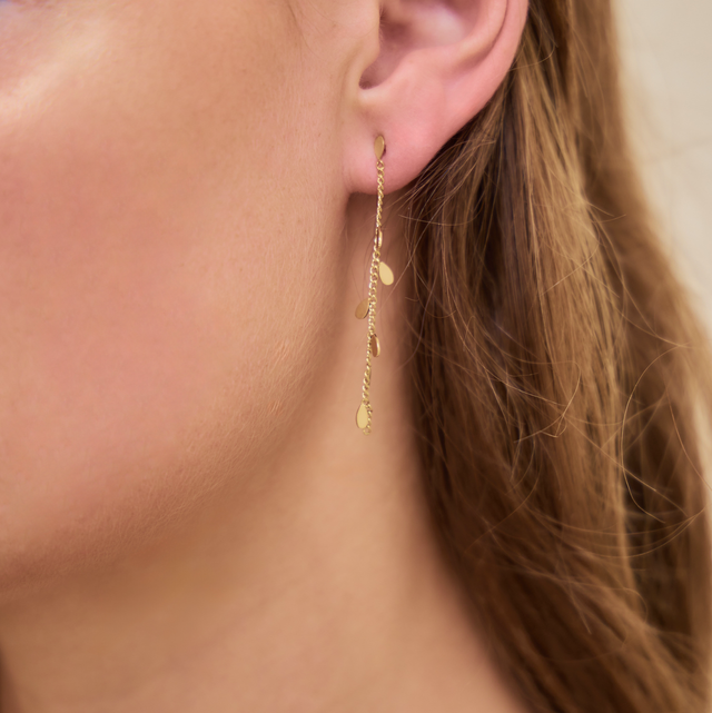 Boucle pendante pampille goutte 