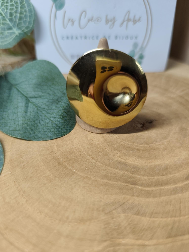 BAGUE BIG CERCLE / ACIER INOXY GOLD 0000420