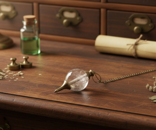 Péndulo bola cuarzo cristal